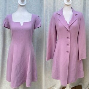 Fiandaca purple lilac duster coat and mini dress set